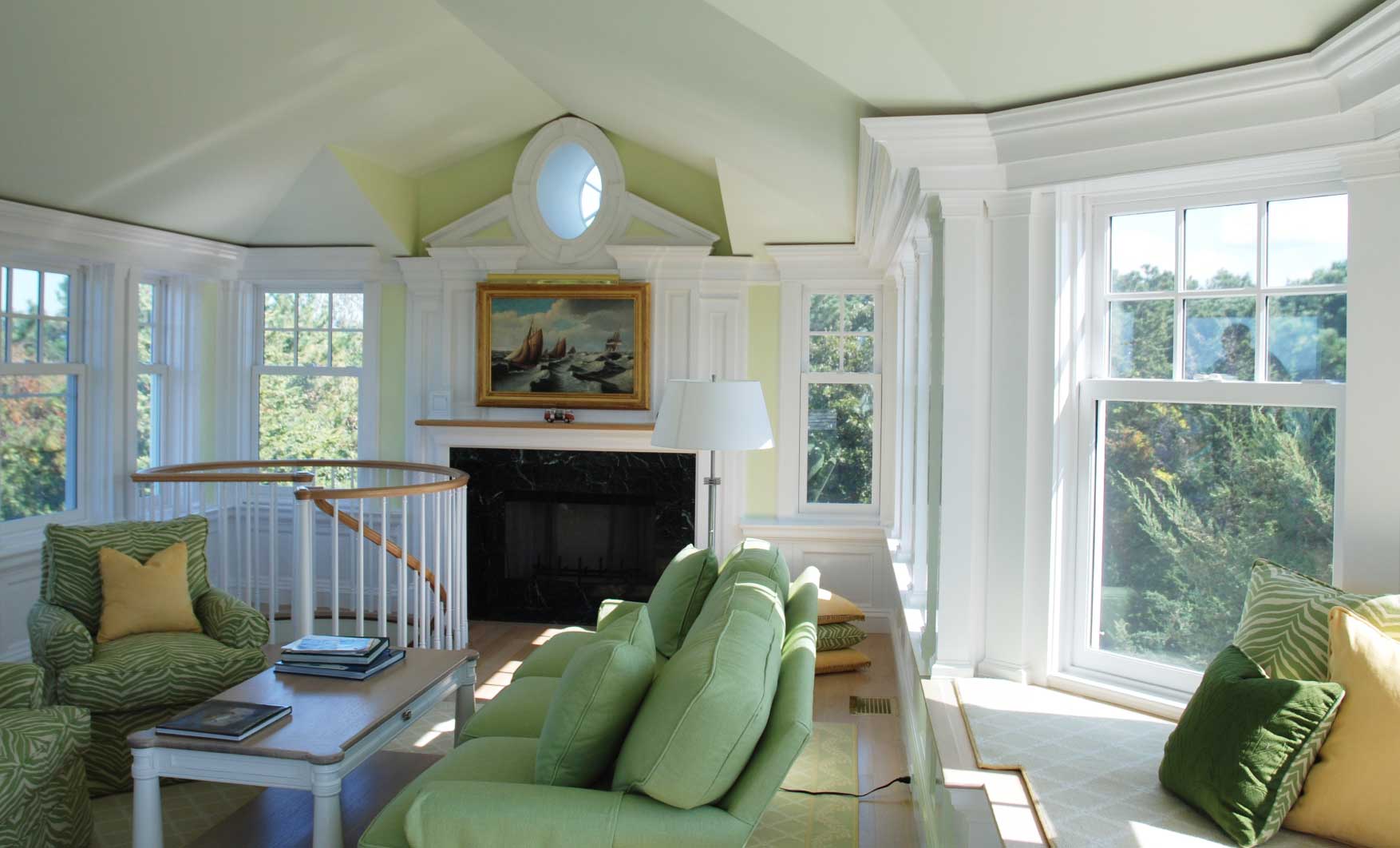 cow-bay-house-joe-dick-oval-window-spiral-staircase-fireplace-window-seat