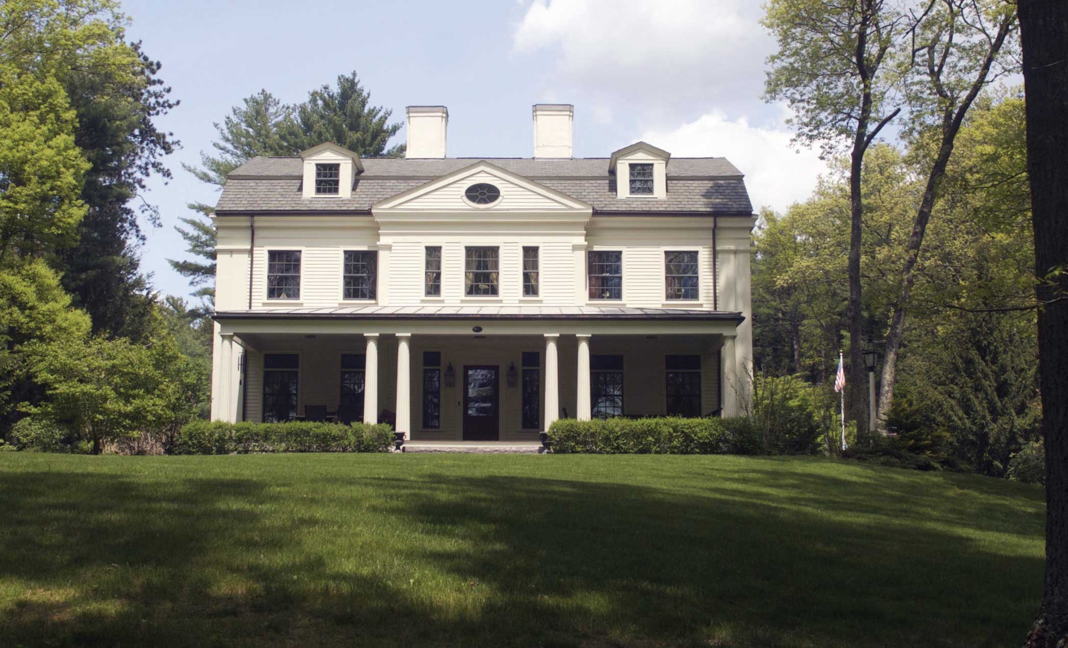 greek-revival-house-joseph-w-dick-front-view-lawn-elegant